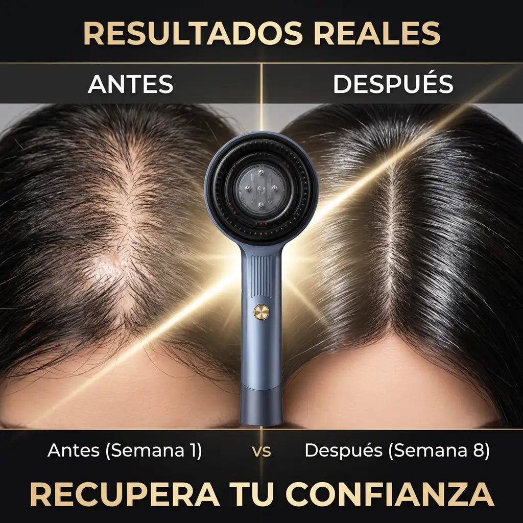 CapilarFix™ - Cepillo Masajeador Cabello Terapia Luz