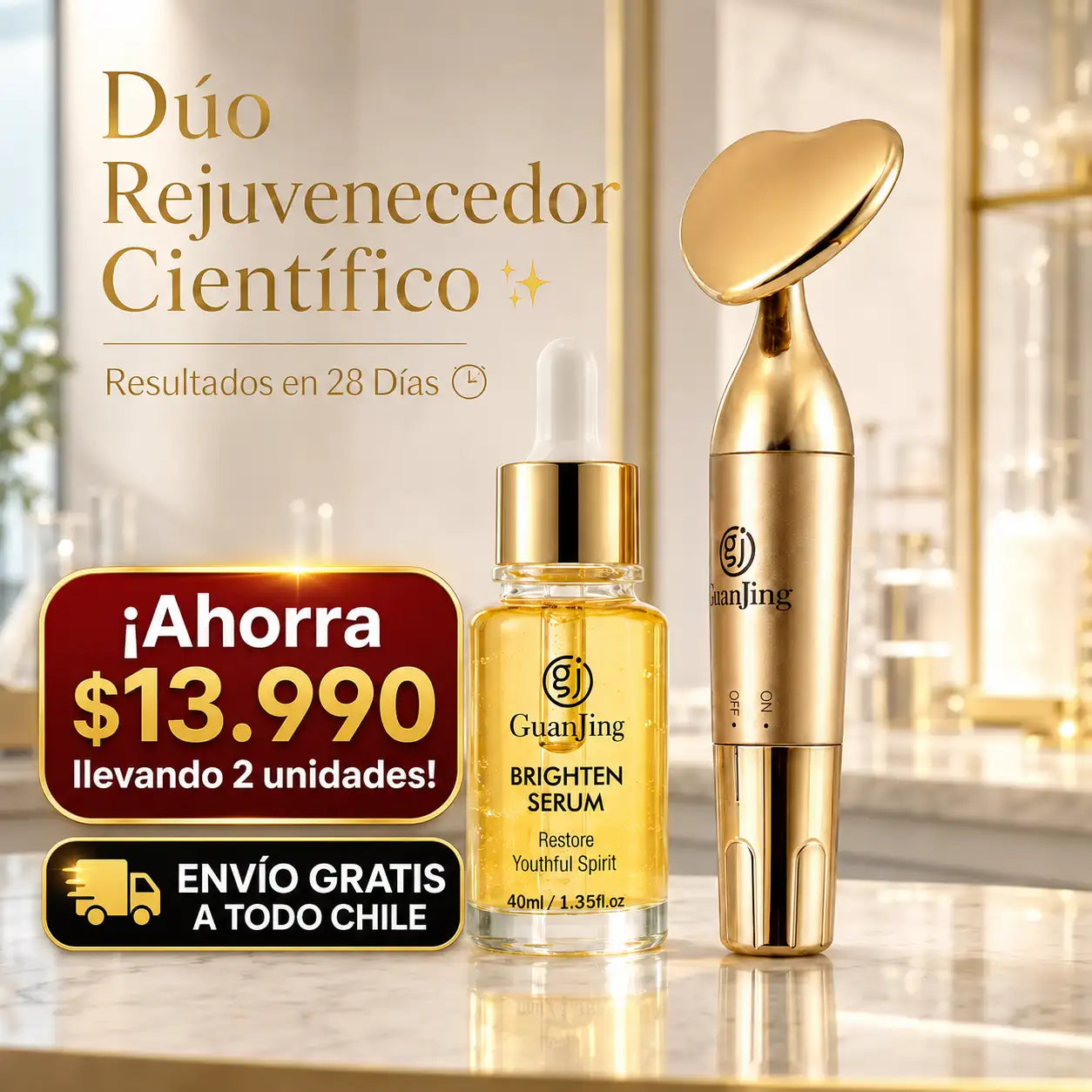 Kit Serum Guanjing + Masajeador Portátil
