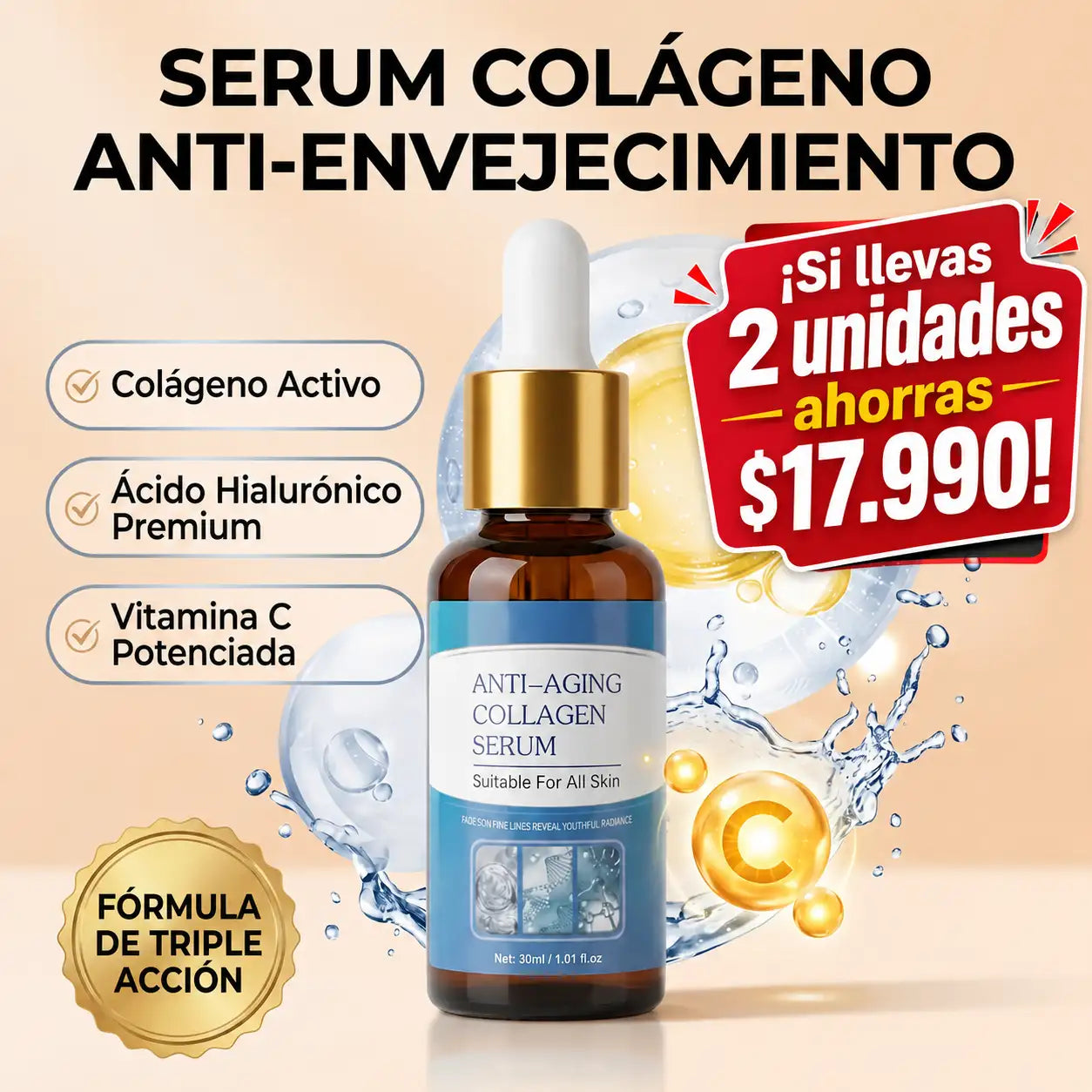 West&Month™ Serum Colágeno Anti-envejecimiento 30ml