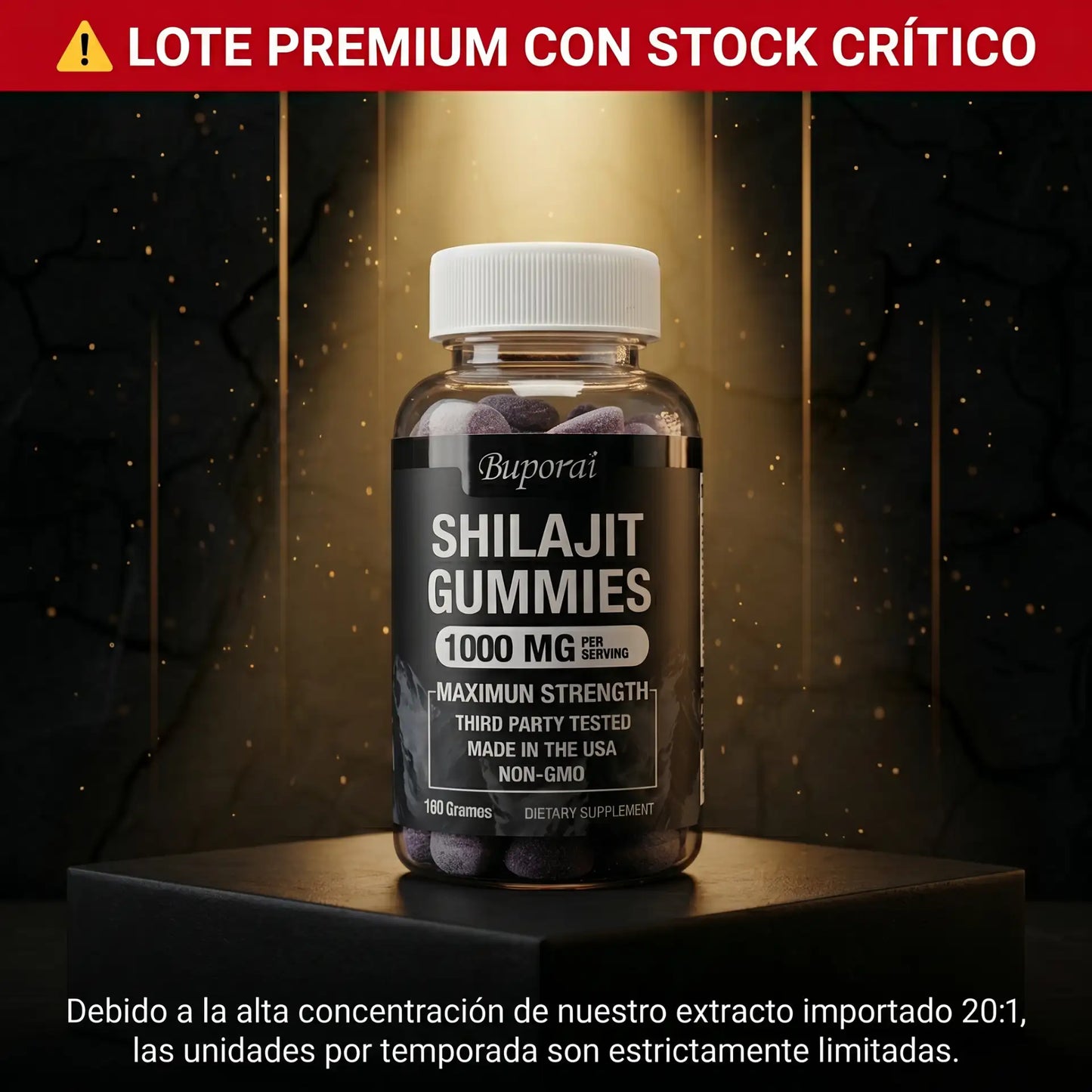 Shilajit Gomitas | 60 Unidades | 1000MG